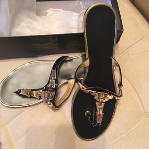 COPY - Sexy Black &a Gold Sandals